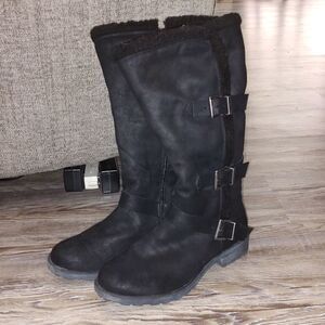 White Mountain Sentell lined black boots Sz 7